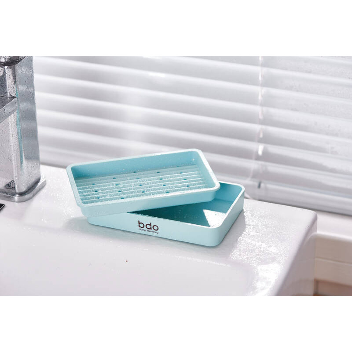 Мыльница BDO Soap Square голубая 4