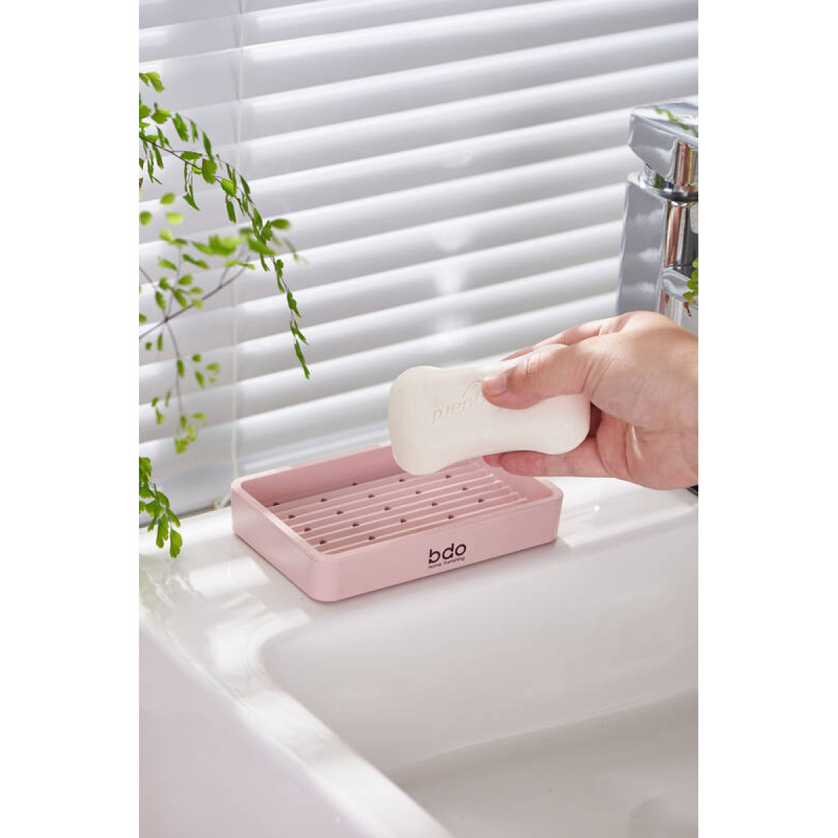 Мыльница BDO Soap Square розовая 3