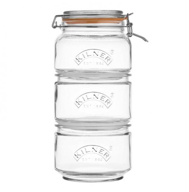 Набор Банок Из 3 Банок Kilner Clip Top 17.5 X 17.5 X 32 См K_0025.897V