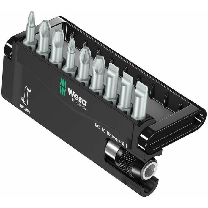 Набор бит с битодержателем Wera Bit-Check 10 Universal 1 10 предметов