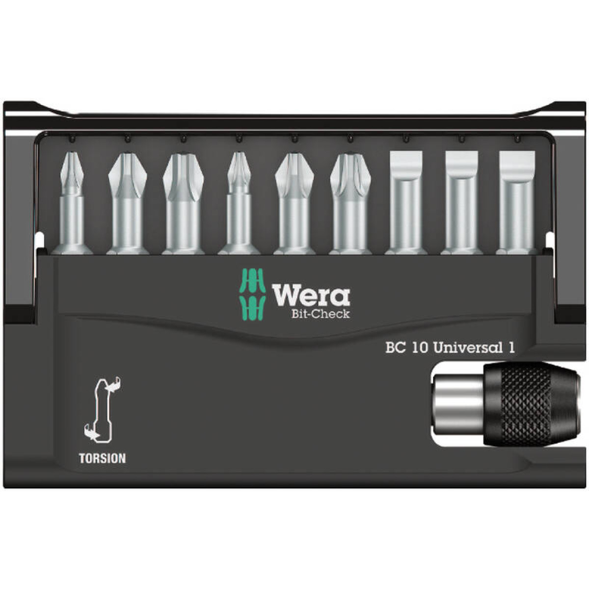 Набор бит с битодержателем Wera Bit-Check 10 Universal 1 10 предметов 3