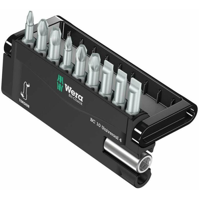 Набор бит с битодержателем Wera Bit-Check 10 Universal 4 10 предметов