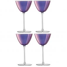 Набор бокалов для мартини LSA International Aurora 195 мл фиолетовый 4 шт.