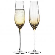 Набор бокалов для шампанского Liberty Jones Gemma Amber 225 мл 2 шт HM-GAR-CHGLS-225-2
