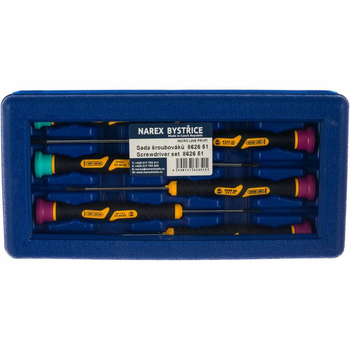 Набор часовых отверток Narex Micro Line Profi 6шт 862651 3