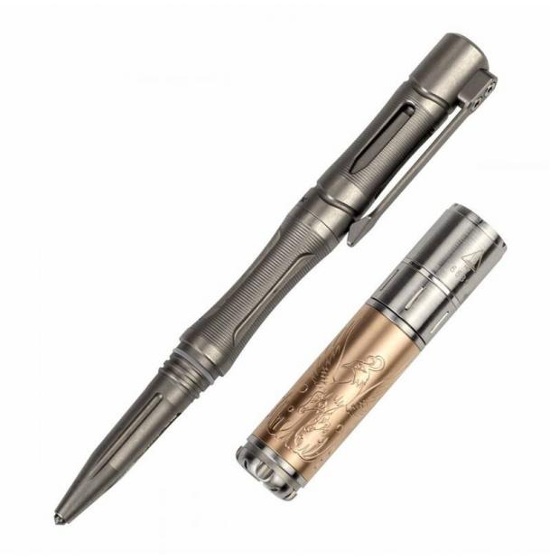 Набор Fenix ручка T5Ti + фонарь F15 серый T5TIF15GY