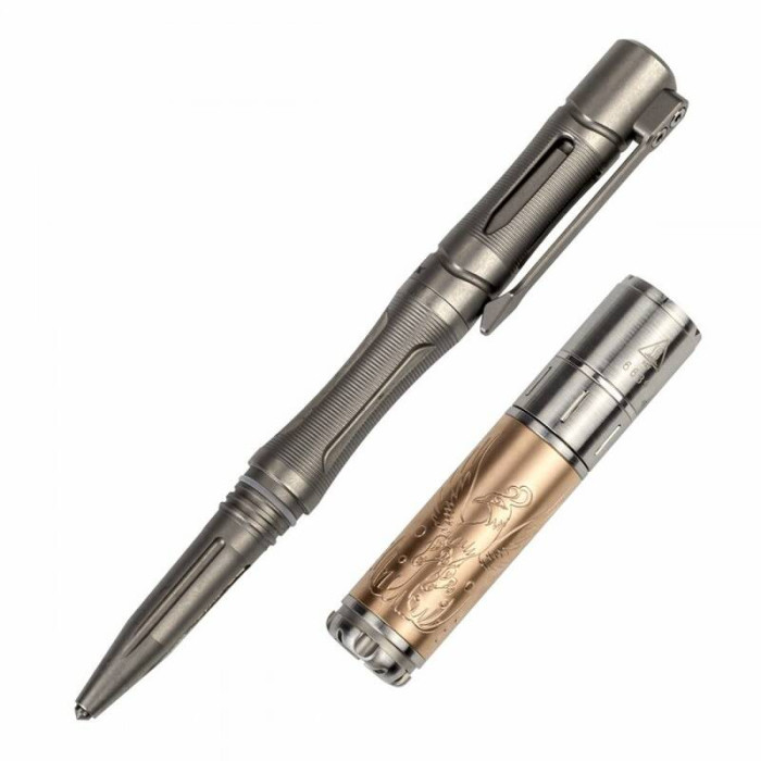 Набор Fenix ручка T5Ti + фонарь F15 серый