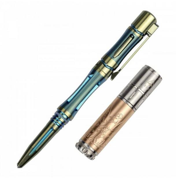 Набор Fenix ручка T5Ti + фонарь F15 синий T5TIF15BL