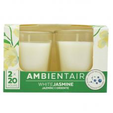 Набор из 2 ароматических свечей Ambientair Белый жасмин 20 ч