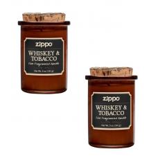 Набор из 2 ароматизированных свеч Zippo Whiskey & Tobacco 70015-2