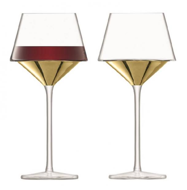 Набор из 2 бокалов для вина LSA International Space 445 мл золото G1487-16-358