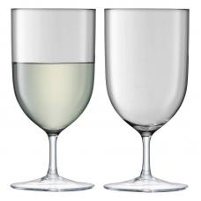 Набор из 2 бокалов для воды и вина LSA International Hint 400 мл серый