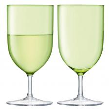Набор из 2 бокалов для воды и вина LSA International Hint 400 мл зелёный