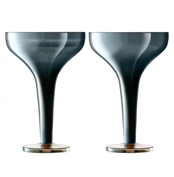 Набор из 2 бокалов для шампанского LSA International Signature Epoque 150 мл сапфир G1660-05-140