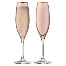 Набор из 2 бокалов флейт для шампанского LSA International Sorbet 225 мл коричневый