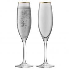 Набор из 2 бокалов флейт для шампанского LSA International Sorbet 225 мл серый