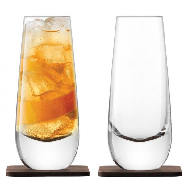 Набор из 2 бокалов на подставке из ореха LSA International Whisky Islay 325 мл G1213-11-301