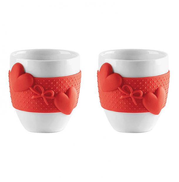 Набор из 2 чашек для кофе Guzzini Love красный 11490055