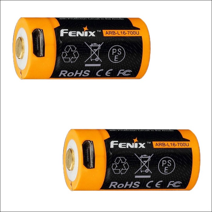 Набор из 2-ух аккумуляторов Fenix ARB-L16-700U Li-ion