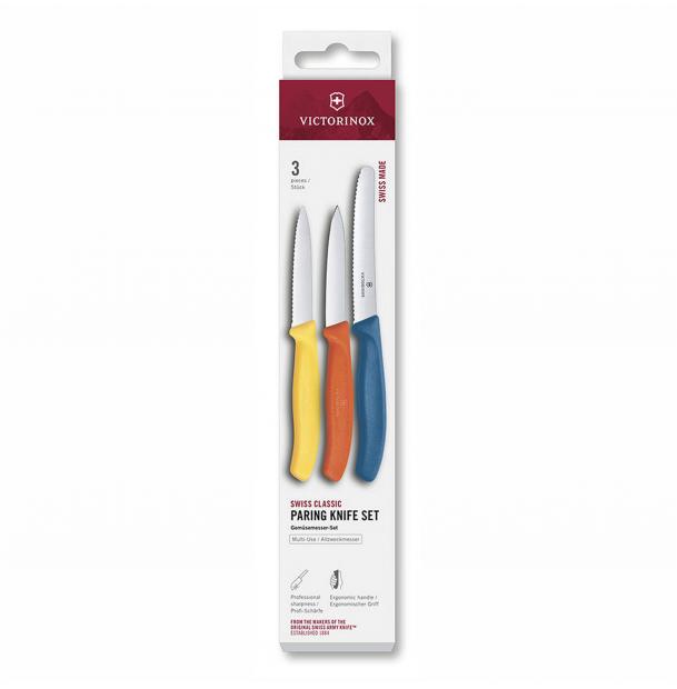 Набор из 3 ножей для овощей Swiss Classic: нож 8 см, нож 8 см, нож 11 см VICTORINOX 6.7116.32С1