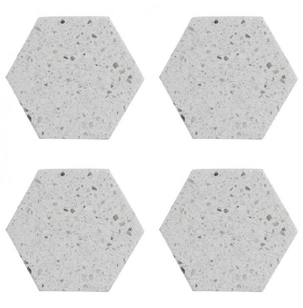 Набор из 4 подставок из камня Typhoon Elements Hexagonal 10 см 1401.042V