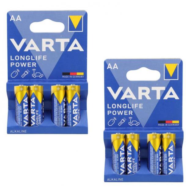 Набор из 8 батареек VARTA Longlife Power Alkaline AA 4906113414-n