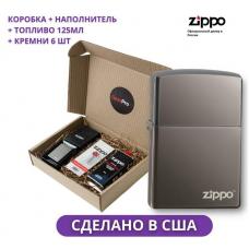 Набор из зажигалки Zippo 150ZL c топливом 125 мл и кремнями