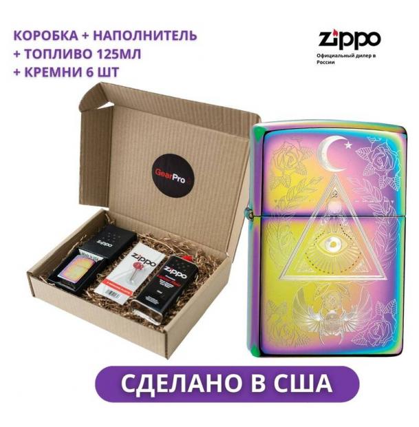 Набор из зажигалки Zippo 49061 c топливом 125 мл и кремнями 49061-1-n