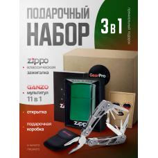 Набор из зажигалки ZIPPO Classic Chameleon 28129 и мультитул Ganzo G104-S 11 функций