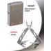 Набор из зажигалки ZIPPO Classic Satin Chrome 28458 и мультитул Ganzo G104-S 11 функций