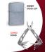 Набор из зажигалки ZIPPO Classic Street Chrome 207 и мультитул Ganzo G104-S 11 функций 207-G104S