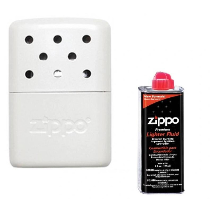 Набор Каталитическая грелка ZIPPO алюминий Pearl на 6 ч+Топливо ZIPPO 125 мл