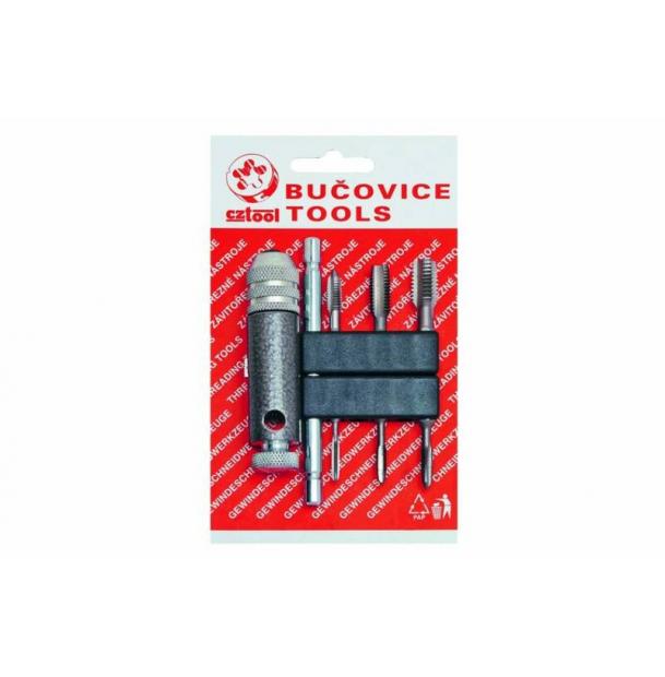 Набор метчиков бит Bucovice Tools BIT4 M3-M10 HSS с цанговым воротком 948410 948410-dr