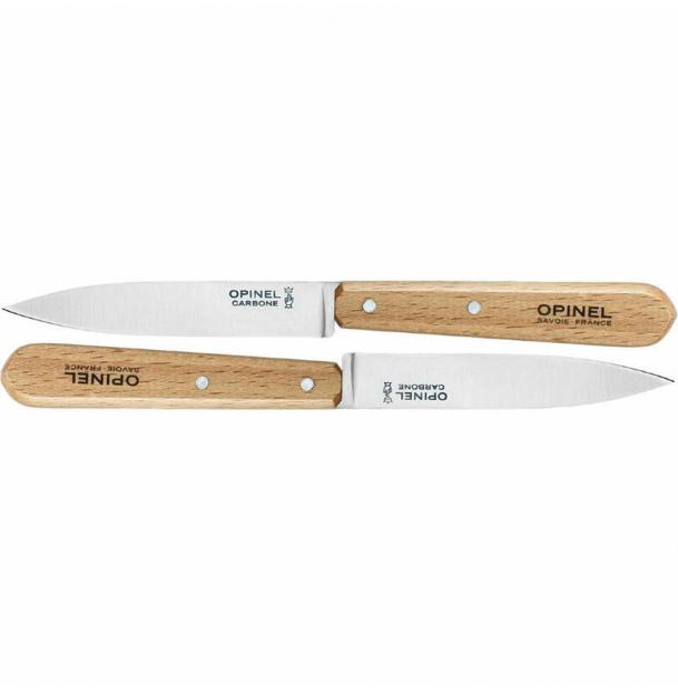 Набор Opinel из двух ножей N°102 для очистки овощей Carbon 001222