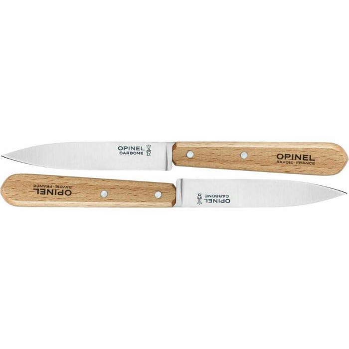 Набор Opinel из двух ножей N°102 для очистки овощей Carbon 001222