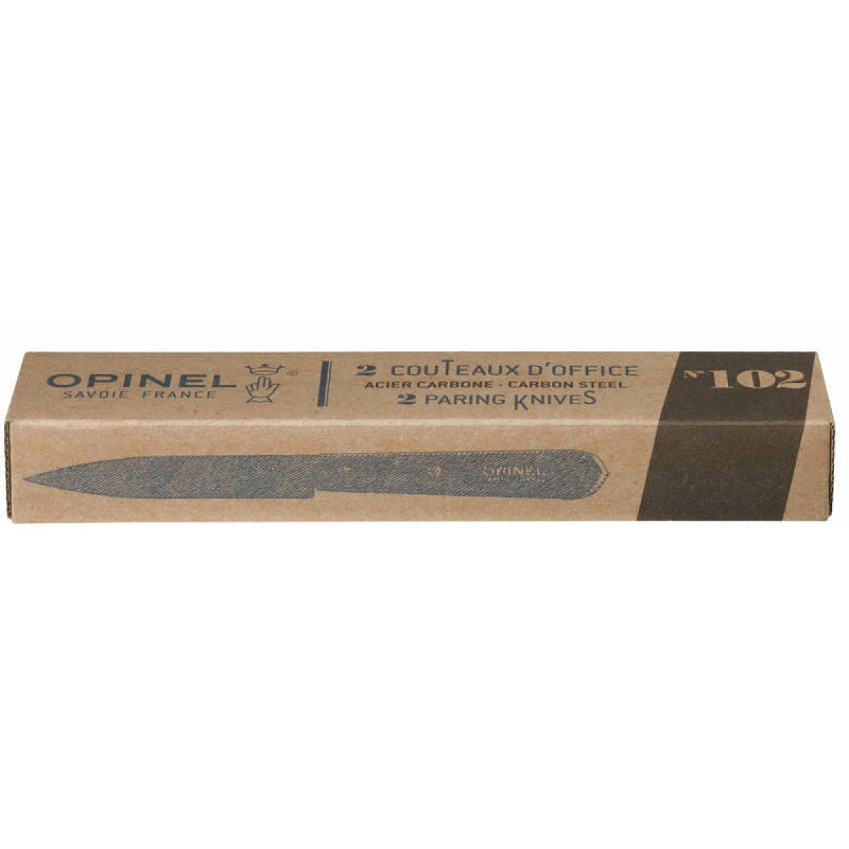 Набор Opinel из двух ножей N°102 для очистки овощей Carbon 001222 3