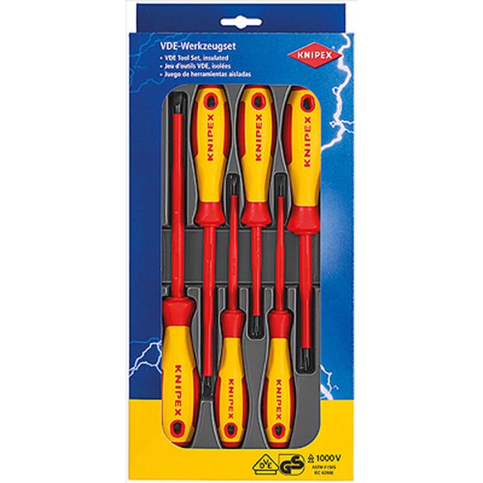 Набор отвёрток KNIPEX VDE 6 предметов KN-002012V01