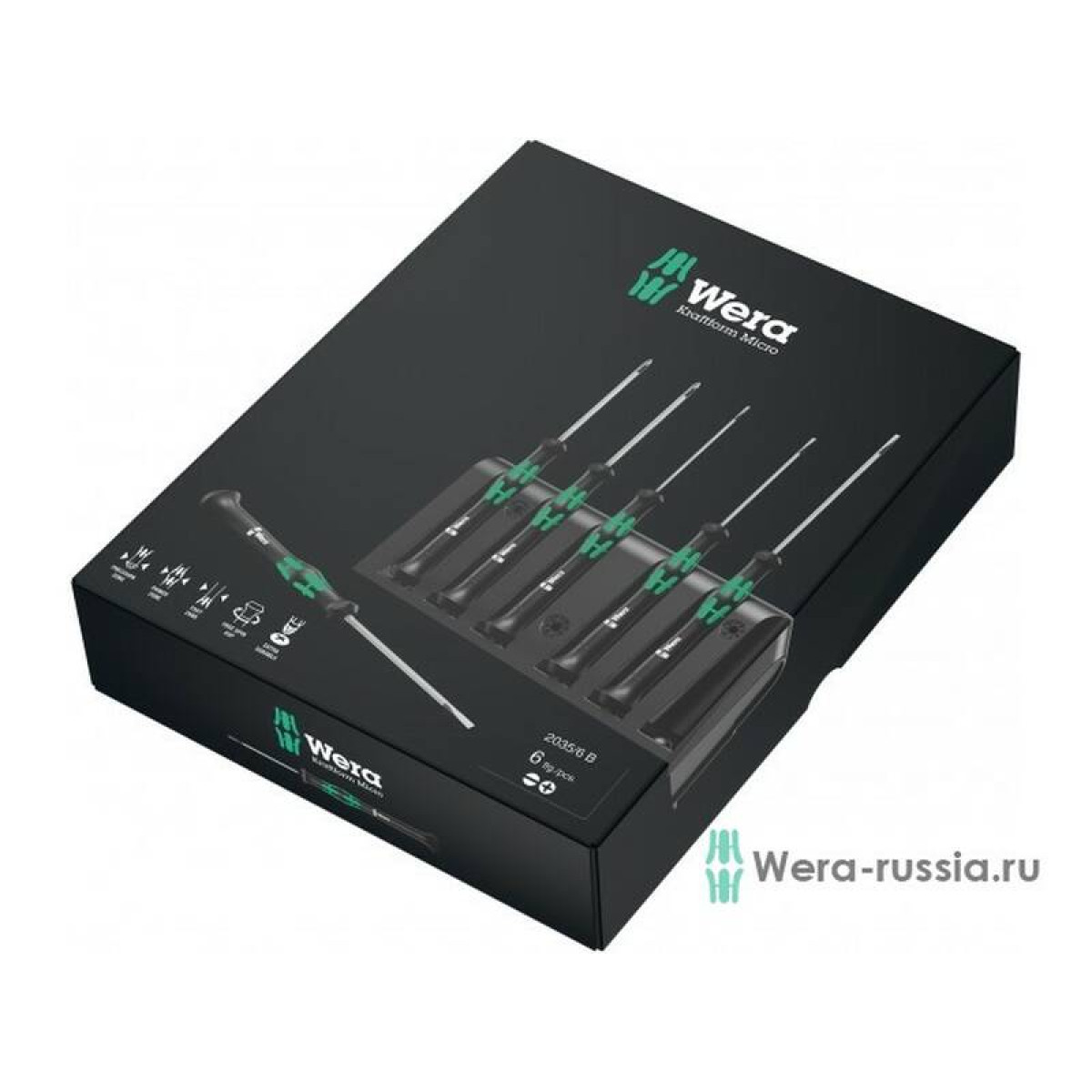 Набор Отверток WERA Kraftform Micro 2035/6 B Для Электроники WE-118152 2