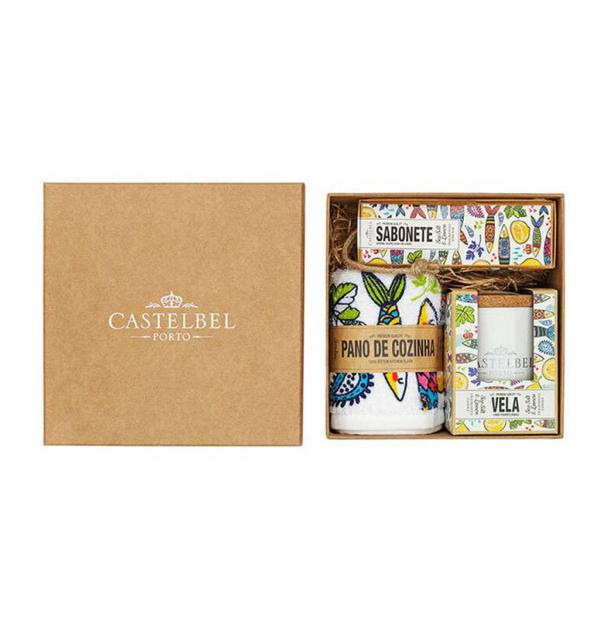 Набор подарочный из свечи и мыла и полотенца Castelbel Porto Sardine 1-9063-vol