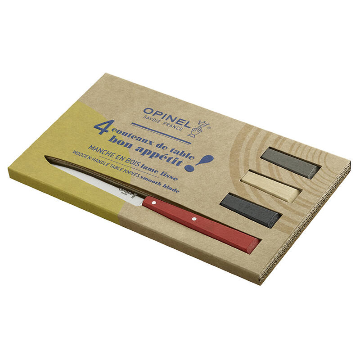 Набор столовых ножей Opinel LOFT N°125, дерев. рукоять, нерж, сталь, кор. 001534 1