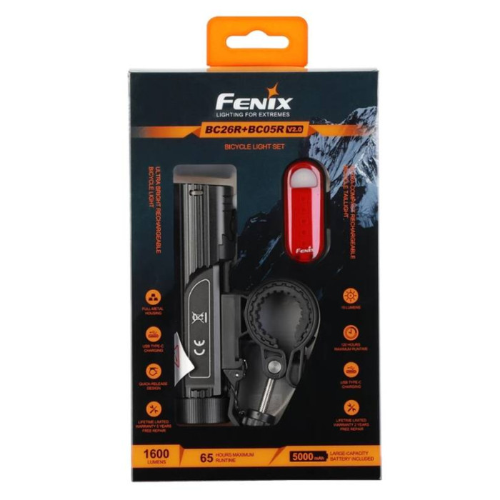Набор велофары Fenix BC26R+BC05R V2.0 BC26RBC05RV20