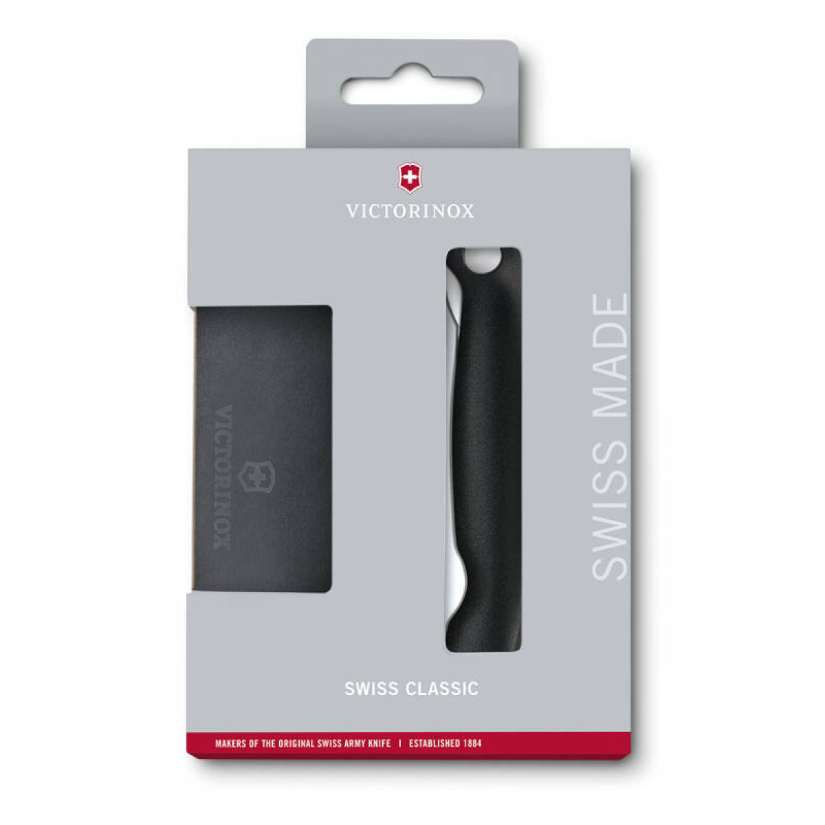Набор Victorinox Swiss Classic: складной нож для овощей и разделочная доска, чёрная рукоять 1