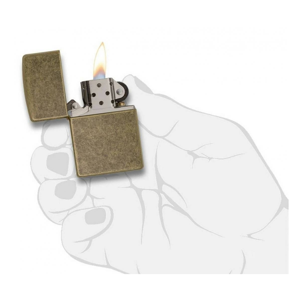 Набор зажигалка бензиновая Zippo 201FB в подарочной упаковке + топливо и кремни 201FB-1-n 6