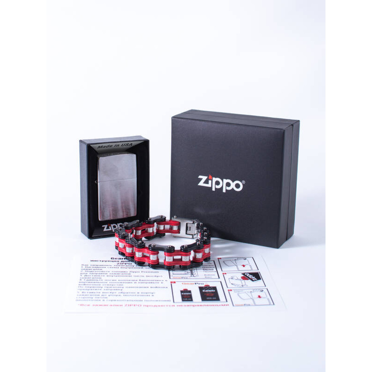 Набор зажигалка и браслет 200-2006335 ZIPPO 1