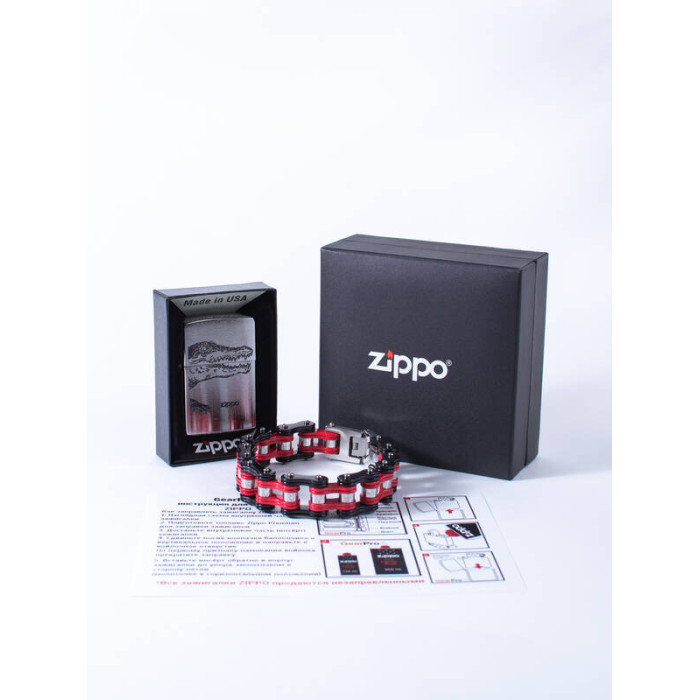 Набор зажигалка и браслет 200 alligator-2006269 ZIPPO