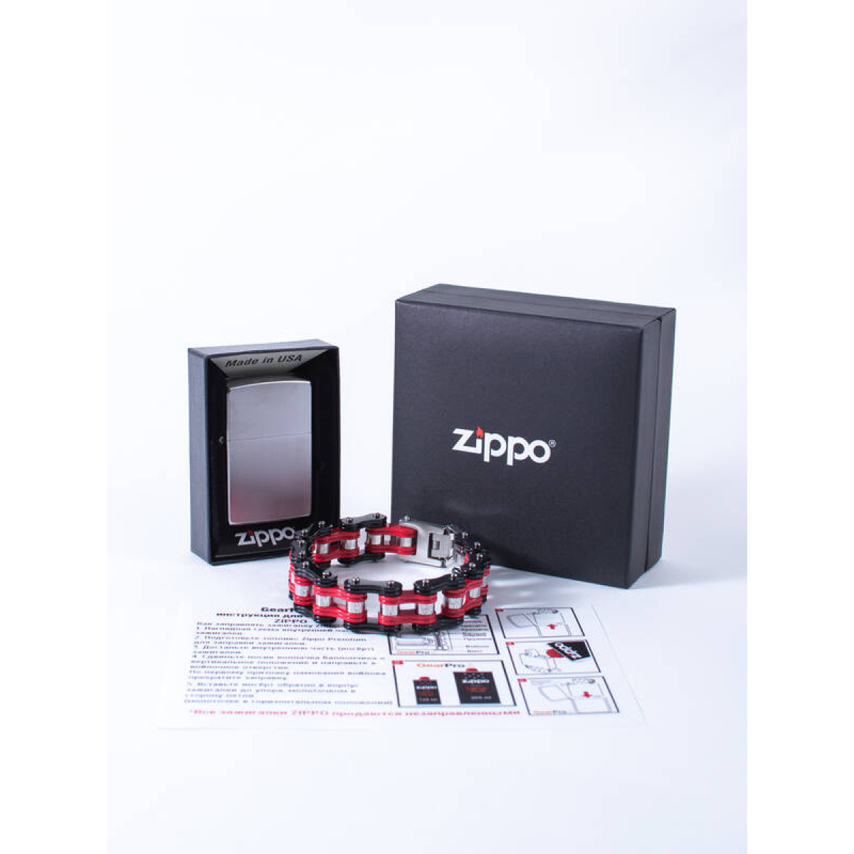 Набор зажигалка и браслет 205-2006270 ZIPPO 1