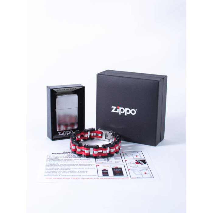Набор зажигалка и браслет 207-2006269 ZIPPO