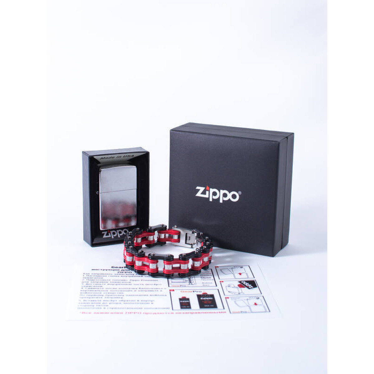 Набор зажигалка и браслет 207-2006335 ZIPPO 1