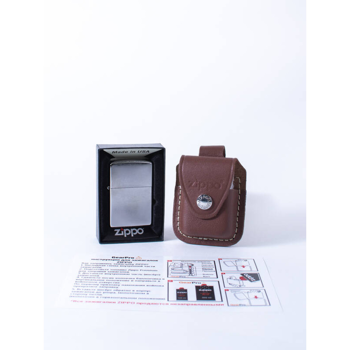 Набор зажигалка и чехол 207-LPLB ZIPPO 1