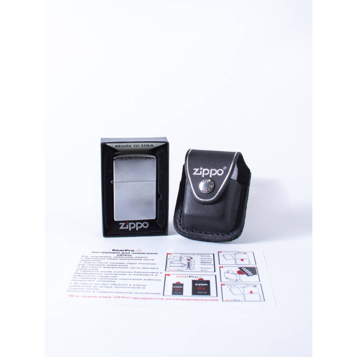 Набор зажигалка и чехол 207-LPLBK ZIPPO 1